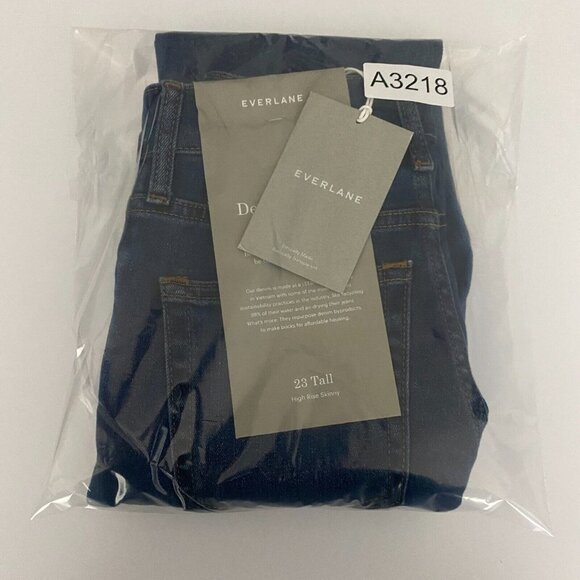 Everlane The High Rise Skinny Jeans Womens 23T 23 Tall Blue Medium Wash Stretch - Picture 11 of 11